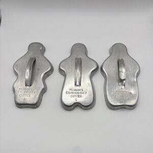 Vintage Pillsbury's Comicooky Metal Gingerbread Man Cookie Cutters Set of 3